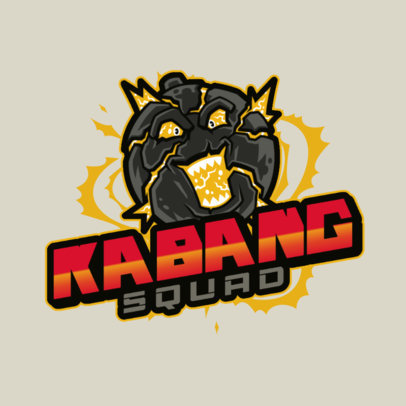 Gaming Logo Maker Featuring an Exploding Bomb Illustration