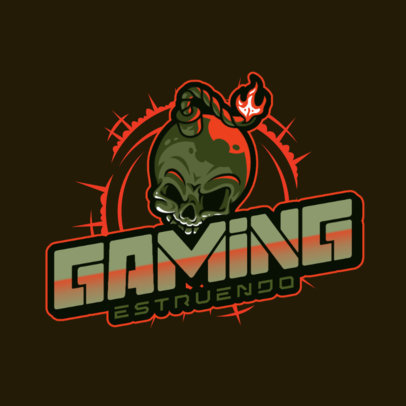 Gaming Logo Creator Featuring a Skull-Shaped Bomb