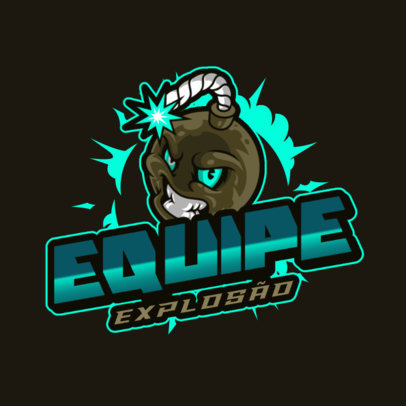 Gaming Team Logo Creator Featuring an Illustrated Bomb