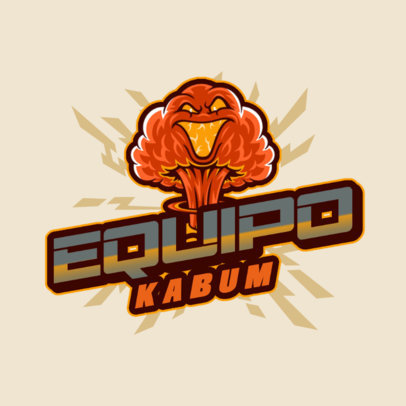 Gaming Logo Generator Featuring a Laughing Mushroom Cloud Character