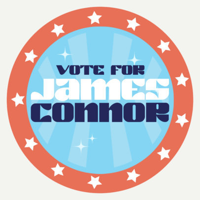Politics Sticker Design Creator for a Voting Campaign With a Candidate's Name