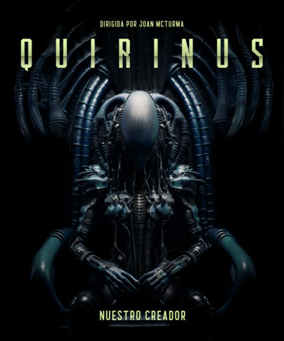 T-Shirt Design Template with an Alien Lord Inspired by a Sci-Fi Movie Poster