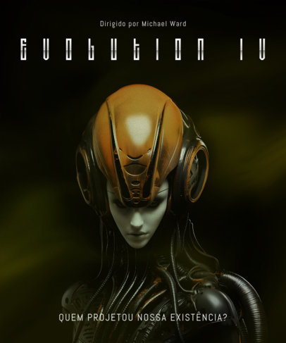 T-Shirt Design Maker Featuring a Humanoid Illustration Generated by AI 6065m