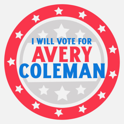 Election-Themed Sticker Design Maker to Vote for a Candidate