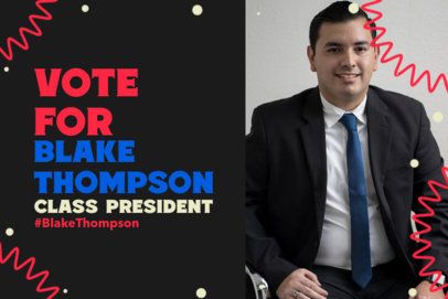 Yard Sign Generator with a Picture of a Student for a Class President Election