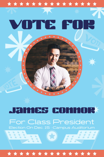 Politics Poster Design Creator for a Class President Campaign