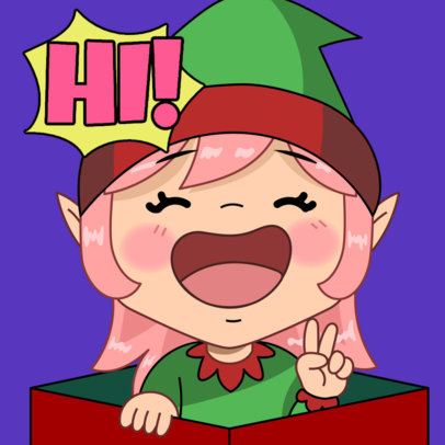 Twitch Emote Maker Featuring Cute Christmas Elves