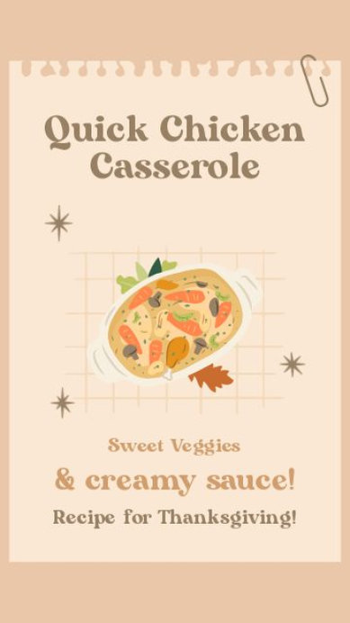 Thanksgiving Instagram Story Video Maker for a Quick Dinner Recipe