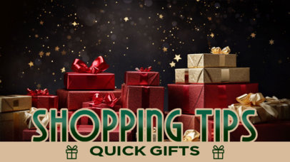 YouTube Thumbnail Generator for a Christmas Shopping Tips Vlog