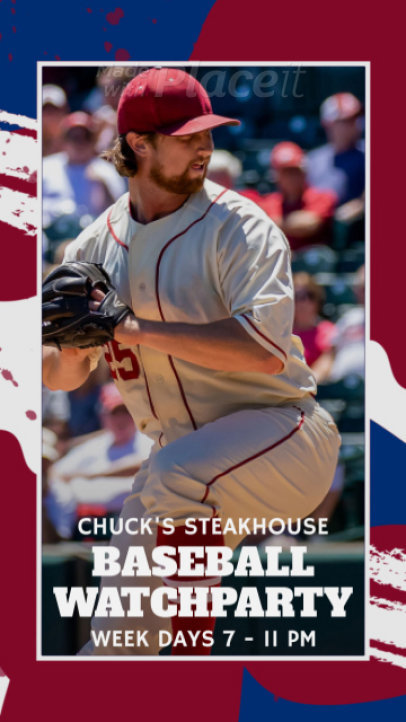 Baseball Instagram Story Video Creator for a Game Watch Party