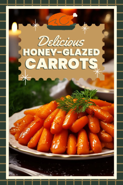 Pinterest Pin Generator for a Holiday-Season Honey-Glazed Carrots Recipe  5886g