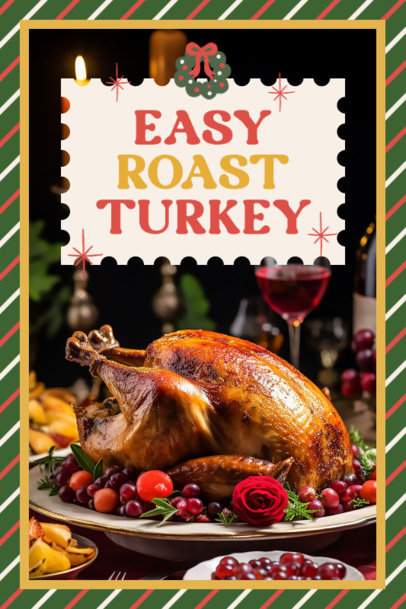 Pinterest Pin Design Maker for an Easy Roast Turkey Recipe 5886h