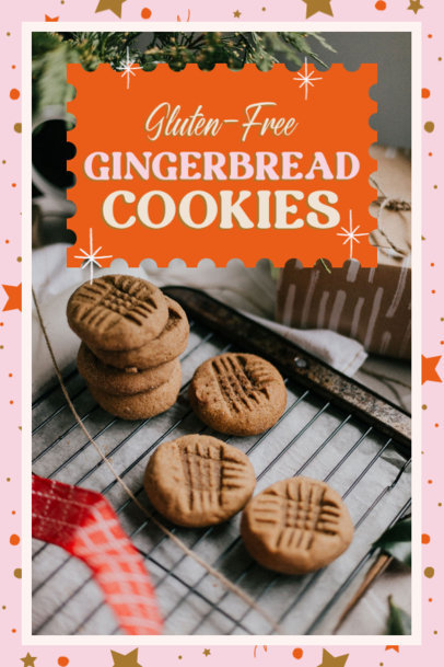 Pinterest Pin Design Creator for a Gluten-Free Gingerbread Cookies Recipe 5886j