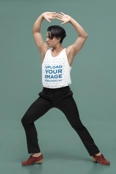 Bella Canvas Tank Top Mockup Featuring a Dancer Man