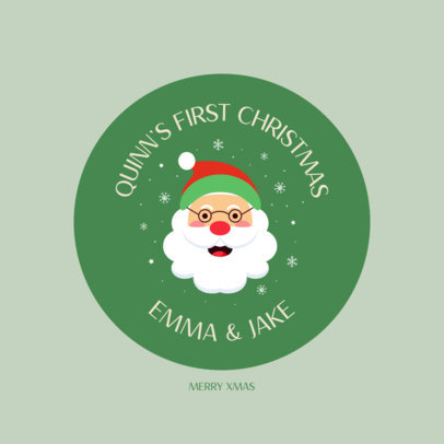 Ornament Generator Featuring an Illustrated Santa Claus 5890a