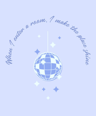 T-Shirt Design Maker Inspired by Taylor Swift Featuring a Glittery Disco Ball 5250h-5914