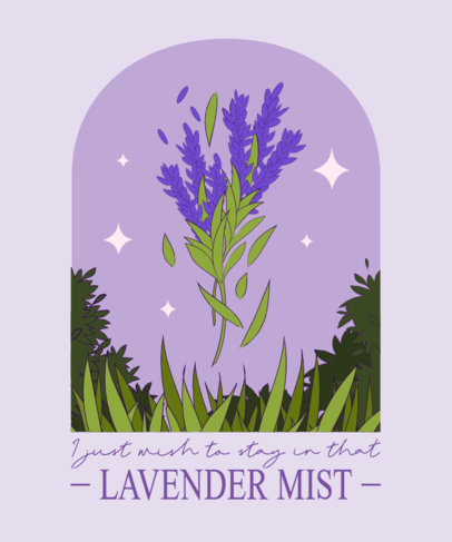 Taylor Swift-Inspired T-Shirt Design Generator with Illustrated Lavender Flower