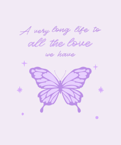T-Shirt Design Generator with an Illustrated Butterfly and a Song Lyric Inspired by Taylor Swift