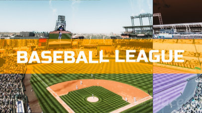 Intro Video Creator with Animated Glitch Effects for a Baseball League Channel
