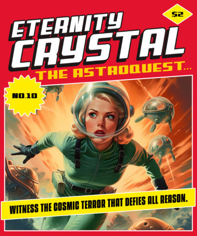 Comic-Themed T-Shirt Design Generator With a Vintage Aesthetic and an Aliens Story