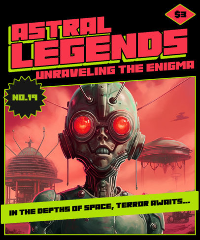 T-Shirt Design Maker Featuring a Sci-Fi Theme With an Aliens Comic Story