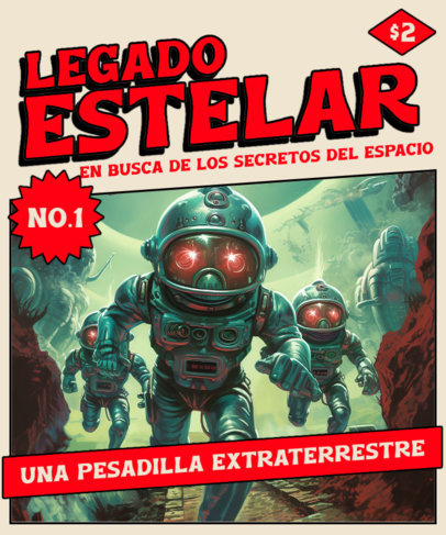 T-Shirt Design Creator With an Extraterrestrial Invasion Theme and a Comic Aesthetic