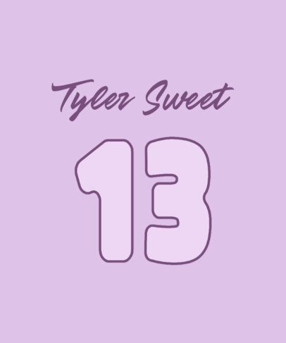 Taylor Swift-Inspired T-Shirt Design Creator Featuring a Bold Number 13 5101j-5914