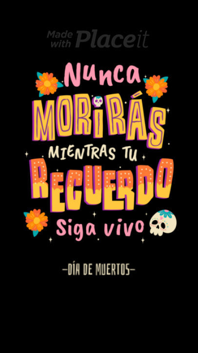 Instagram Story Video Creator Featuring a Colorful Aesthetic for Dia de Muertos