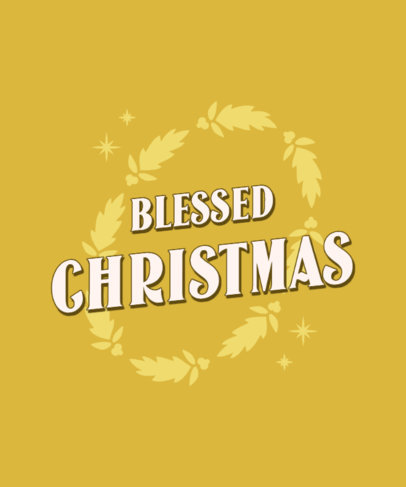 Joyful T-Shirt Design Template to Celebrate Christmas