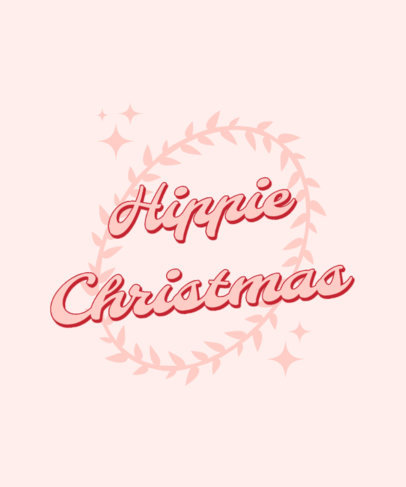T-Shirt Design Maker Featuring a Hippie Christmas Theme 5881l