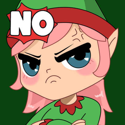 Twitch Emote Creator with a Mad Christmas Elf Illustration