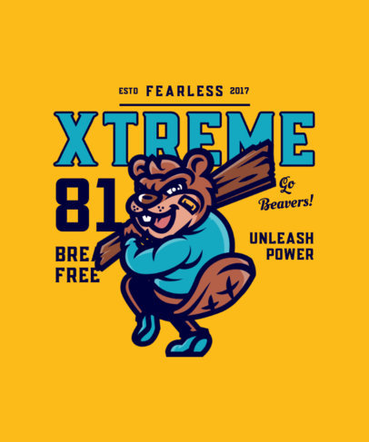 T-Shirt Design Creator Featuring a Mascot Graphic and a Retro Theme