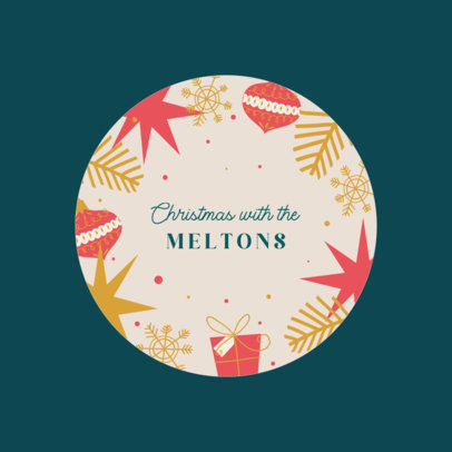 Quote Ornament Template Featuring Christmas-Themed Graphics 5890g