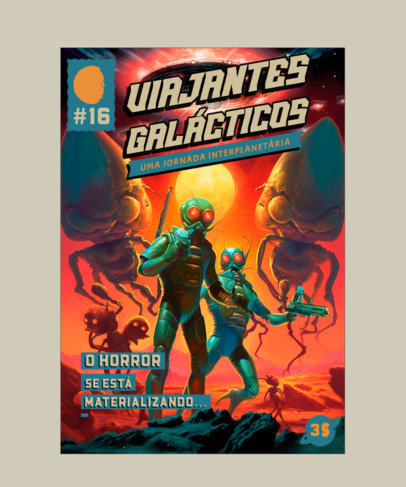 T-Shirt Design Generator Featuring Illustrated Martians and Spaceships