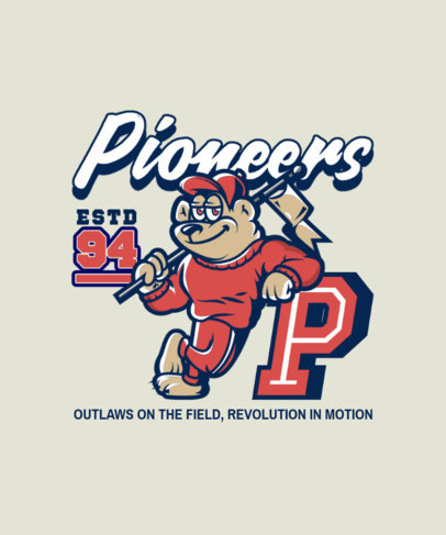 Sports T-Shirt Design Creator Featuring a Mascot Graphic