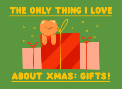 Greeting Card Maker With a Funny Message for Christmas