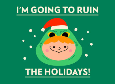 Online Greeting Card Creator Featuring a Funny Anti-Christmas Message