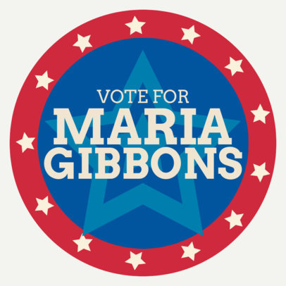 Candidate-Themed Sticker Design Template to Support a Politician