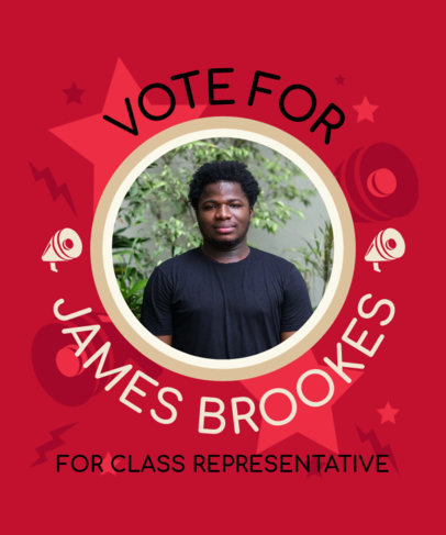 T-Shirt Design Maker for a School Voting Campaign