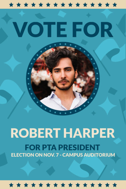 Poster Design Generator for a PTA President Electoral Campaign