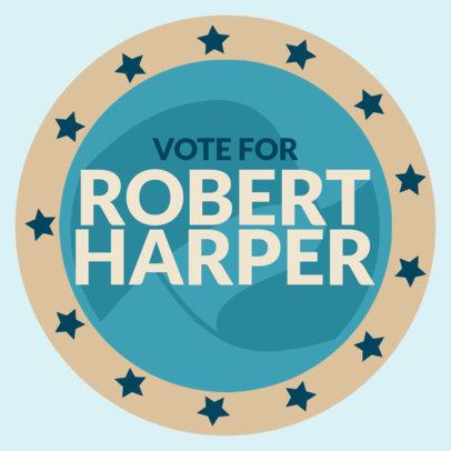 Sticker Design Generator Featuring an Electoral Campaign Theme