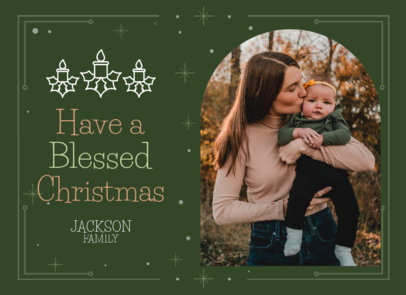 Greeting Card Design Creator Featuring Christmas Wishes From a Family