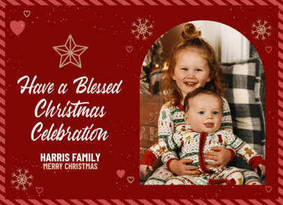 Greeting Card Design Generator with a Happy Christmas Message from a Family