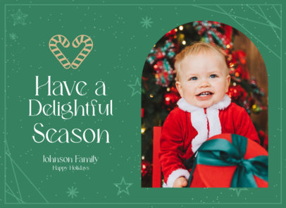 Greeting Card Design Maker with a Christmas Quote and the Picture of a Baby