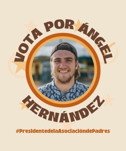 T-Shirt Design Creator Featuring a Parent's Association Candidate