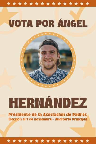 Poster Design Creator Featuring a Parent's Association Candidate