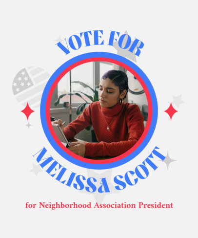 T-Shirt Design Template to Vote for Neighborhood Association President