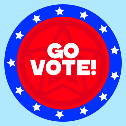 Political Sticker Design Maker to Support a Voting Campaign