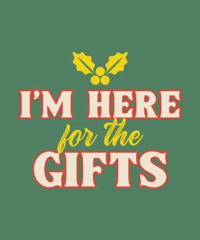 T-Shirt Design Template with an Anti-Christmas Quote