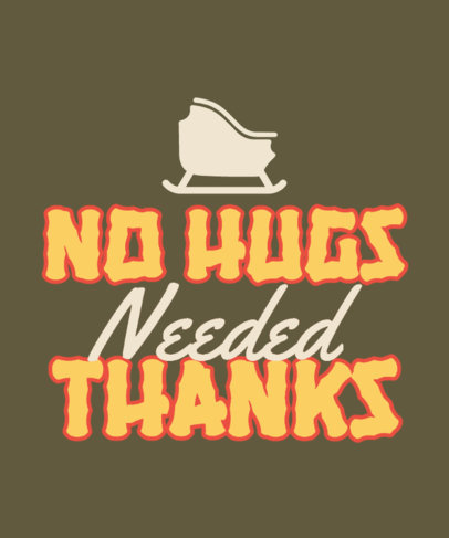 T-Shirt Design Creator with a Funny Quote with an Anti-Xmas Theme